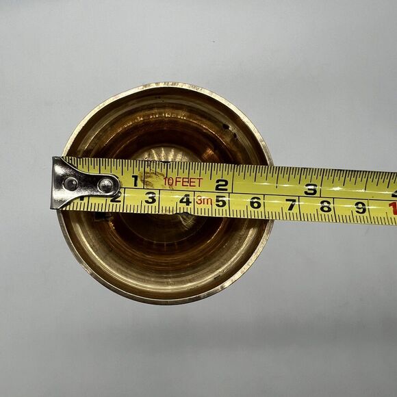 Vintage Handmade In India Solid Brass Vase 11.5" Tall - Picture 13 of 13